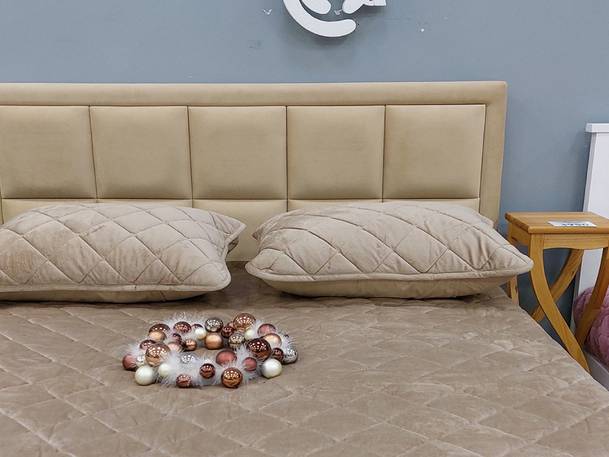 Кровать Квадро / цвет бежевая саванна