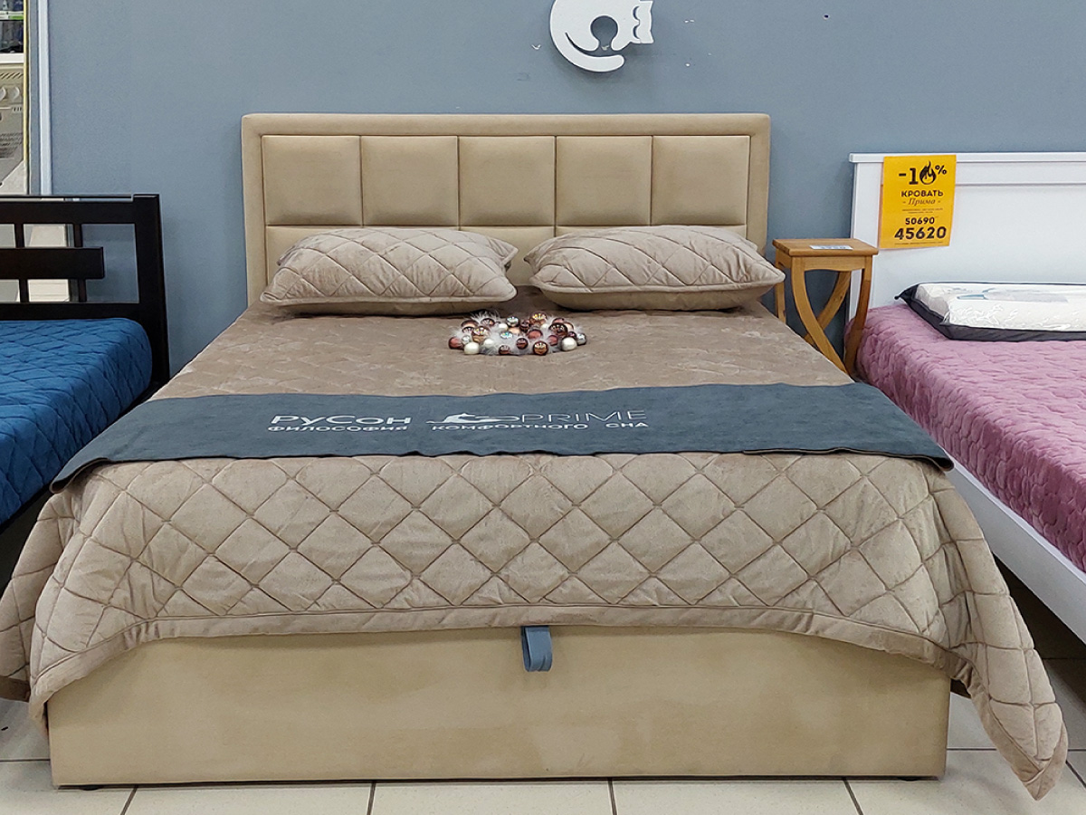 Кровать Квадро / цвет бежевая саванна