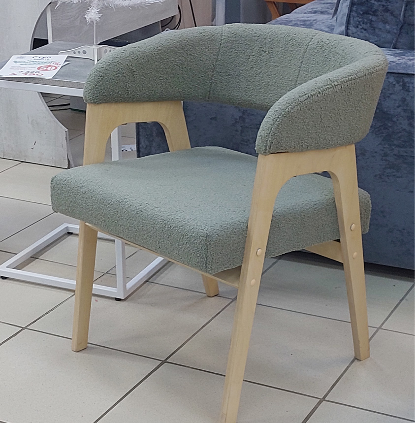 Стул HUGGY / букле мятный