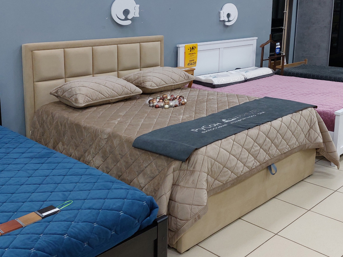 Кровать Квадро / цвет бежевая саванна