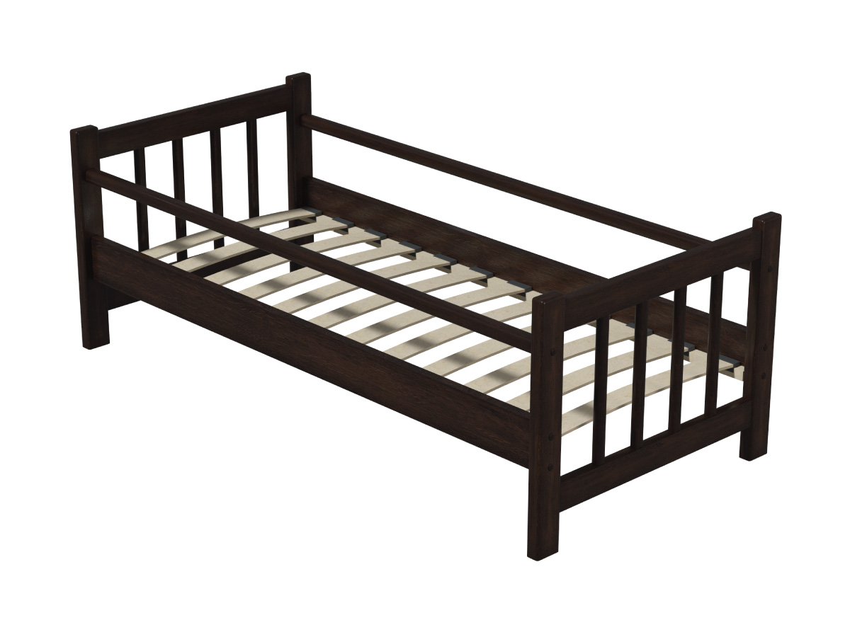  Детская кровать Лада + ограничители 700 x 1600 Венге